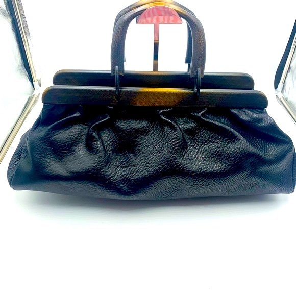 Auth Vtg Tom Ford for Gucci XL Black Buffalo Leather Speedy Doctor’s Bag Boston - Picture 1 of 14